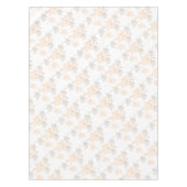 オレンジブラウンのヴィンテージの紅葉の輪郭パターン テーブルクロス (正面)