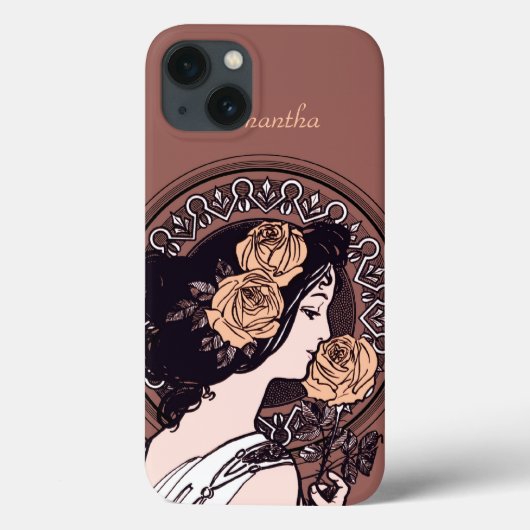 オレンジブラウンアールヌーボー Case-Mate iPhoneケース (裏面)