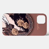 オレンジブラウンアールヌーボー Case-Mate iPhoneケース (裏面 (横))