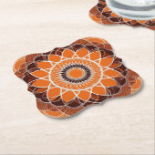 オレンジブラウンクリーム ペーパーコースター (アングル)