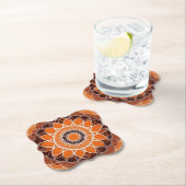 オレンジブラウンクリーム ペーパーコースター (インサイチュ)