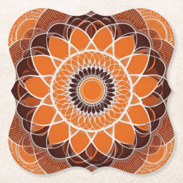 オレンジブラウンクリーム ペーパーコースター
