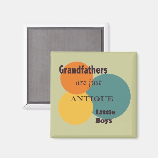 オレンジブラウングランドファーズジャストアンティークリトルボーイズ マグネット (正面/裏面)