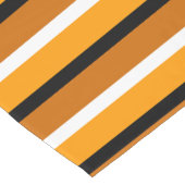 オレンジブラウンストライプデザイン ショートテーブルランナー (コーナー)