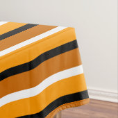 オレンジブラウンストライプデザイン テーブルクロス (インサイチュ)