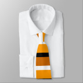 オレンジブラウンストライプデザイン ネクタイ (タイ)