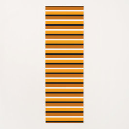 オレンジブラウンストライプデザイン ヨガマット