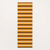 オレンジブラウンストライプデザイン ヨガマット (裏面)