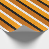 オレンジブラウンストライプデザイン ラッピングペーパー (角)