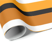 オレンジブラウンストライプデザイン ラッピングペーパー (ロールコーナー)