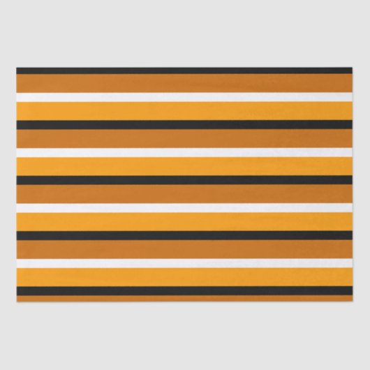 オレンジブラウンストライプデザイン 薄葉紙 (正面)