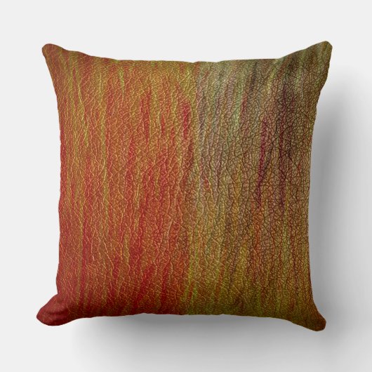 オレンジブラウンレザー#2 クッション (正面)