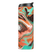 オレンジブラウン抽象芸術アールモダンサーマルタンブラー タンブラー (回転左)