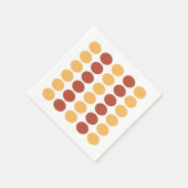 オレンジブラウン水玉模様パターン誕生日 スタンダードカクテルナプキン (角)