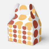 オレンジブラウン水玉模様パターン フェイバーボックス (裏面サイド)