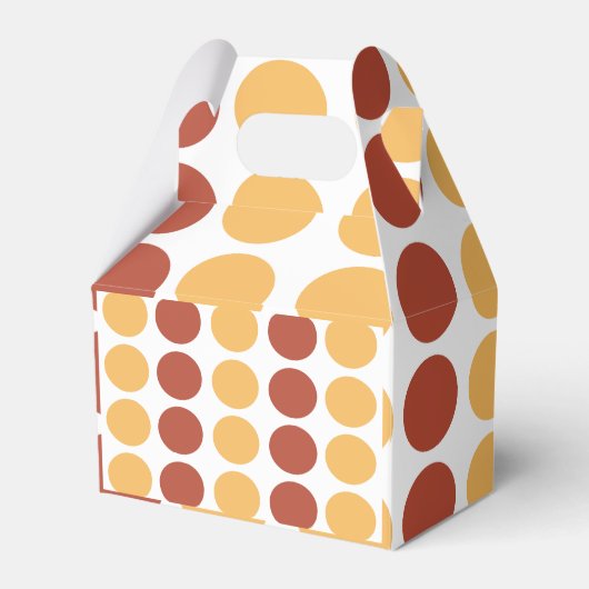 オレンジブラウン水玉模様パターン フェイバーボックス (裏面サイド)