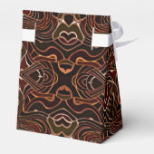 オレンジブラウン白黒新しいデコパターン フェイバーボックス (裏面サイド)