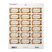 オレンジブラウン紅葉住所 シール (フルシート)