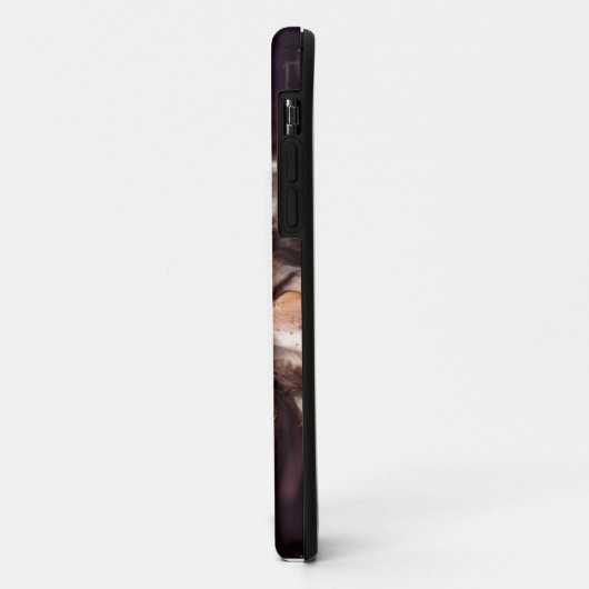 オレンジブラックの抽象芸術モノグラムiphoneケース。ケース- Case-Mate iPhoneケース (裏面/左)