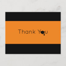 オレンジブラックはっきりした卒業ありがとう