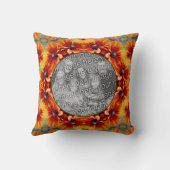 オレンジブラックアイドスーザンデイジーあなたの写真を追加 クッション (裏面)