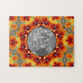 オレンジブラックアイドスーザンデイジーあなたの写真を追加 ジグソーパズル (横)