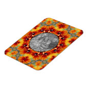 オレンジブラックアイドスーザンデイジーあなたの写真を追加 マグネット (左側)