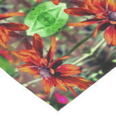 オレンジブラックアイドスーザンフラワー抽象芸術 ショートテーブルランナー (コーナー)