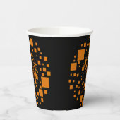 オレンジブラックエビルパンプキンフロートスクウェアハロウィン 紙コップ (左)