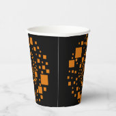 オレンジブラックエビルパンプキンフロートスクウェアハロウィン 紙コップ (右)