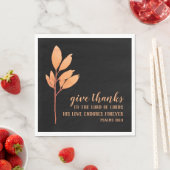 オレンジブラックエレガント感謝祭の宗教団体 スタンダードランチョンナプキン (インサイチュ)