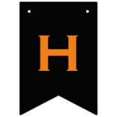 オレンジブラックカスタマイズ可能なハッピーハローウィンパーティー バンティングフラッグ (第1の旗)