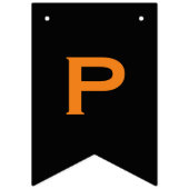 オレンジブラックカスタマイズ可能なハッピーハローウィンパーティー バンティングフラッグ (第3の旗)