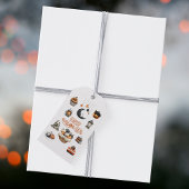 オレンジブラックカボチャ幽霊ハッピーハローウィン ギフトタグ