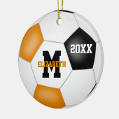 オレンジブラックガールズボーイズチームカラー セラミックオーナメント (左)