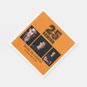 オレンジブラッククラス2025卒業写真 スタンダードランチョンナプキン (角)