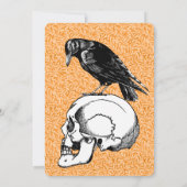 オレンジブラッククロウレイヴンハロウィーン 招待状 (裏面)