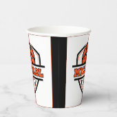 オレンジブラッククールバスケットボールスポーツ 紙コップ (右)