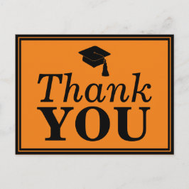 オレンジブラックグラッドキャップありがとう ポストカード