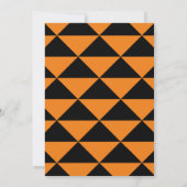 オレンジブラックグラードパーティーはっきりした卒業 招待状 (裏面)