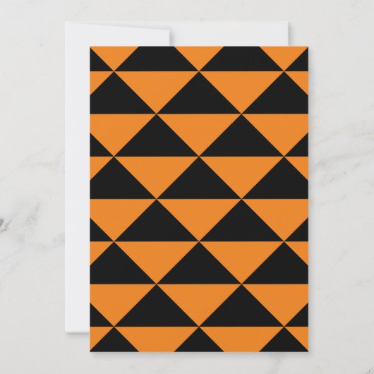 オレンジブラックグラードパーティーはっきりした卒業 招待状 (裏面)