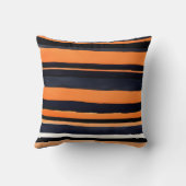 オレンジブラックストライプ装飾用クッション クッション (裏面)