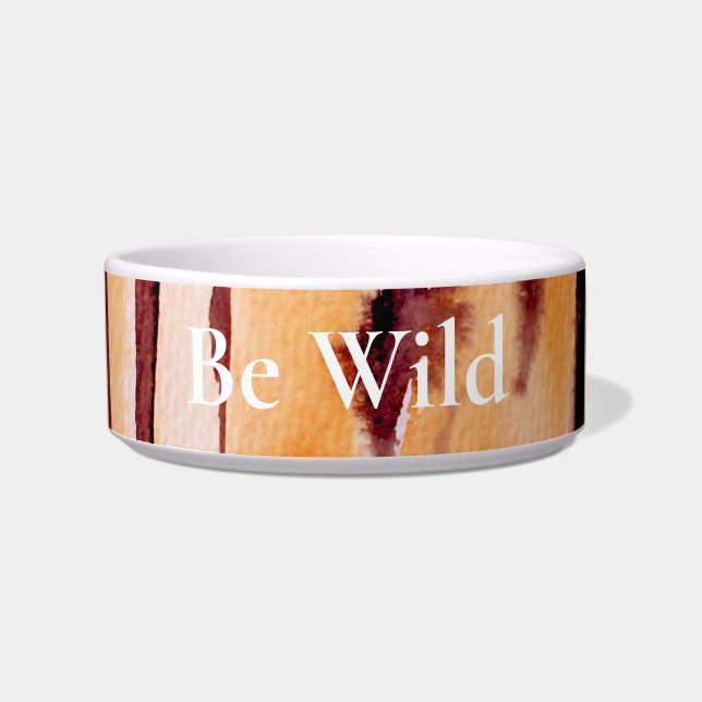 オレンジブラックタイガーアニマルプリント ボウル (正面)