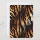 オレンジブラックタイガーアニマルプリント 招待状 (裏面)
