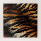 オレンジブラックタイガーストライプアニマルプリント ジグソーパズル (横)