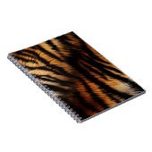 オレンジブラックタイガーストライプアニマルプリント ノートブック (右側)