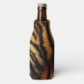 オレンジブラックタイガーストライプアニマルプリント ボトルクーラー (ボトル正面)