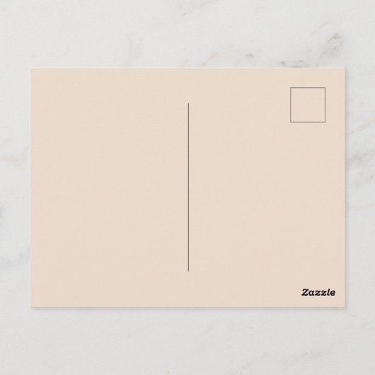 オレンジブラックタイガーストライプアニマルプリント ポストカード (裏面)