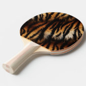 オレンジブラックタイガーストライプアニマルプリント 卓球ラケット (正面アングル)