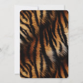 オレンジブラックタイガーストライプズアニマル誕生日 招待状 (裏面)